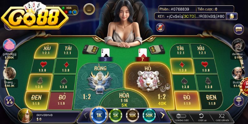 Cách Chơi Rồng Hổ Go88 Online - Chi Tiết Cho Người Mới 1 Các thao tác cơ bản khi tham gia cược Rồng Hổ