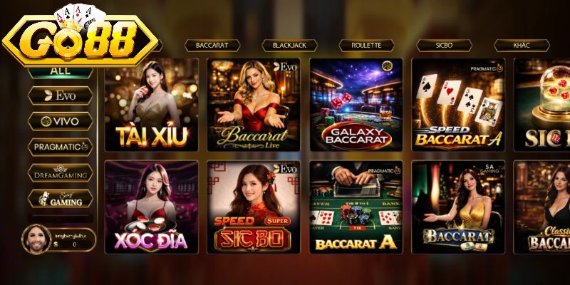 Sức hút chỉ có ở live casino Go88
