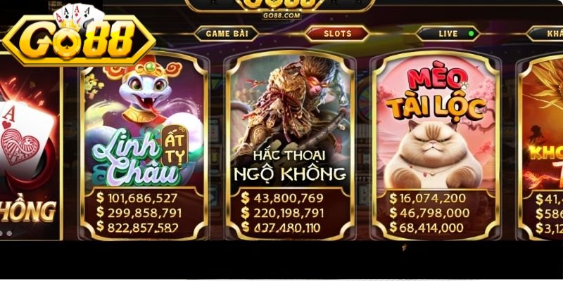Danh sách trò chơi nổ hũ Go88 hot nhất