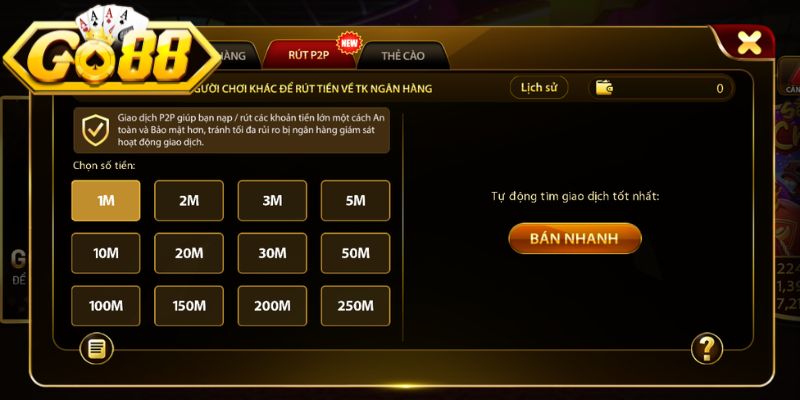 Rút Tiền Go88 - Hướng Dẫn Các Quy Trình Giao Dịch Nhanh 2 Hội viên có thể nhận thưởng qua P2P
